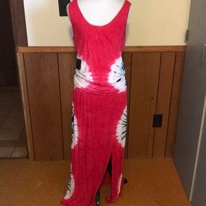 venus waterfall maxi dress